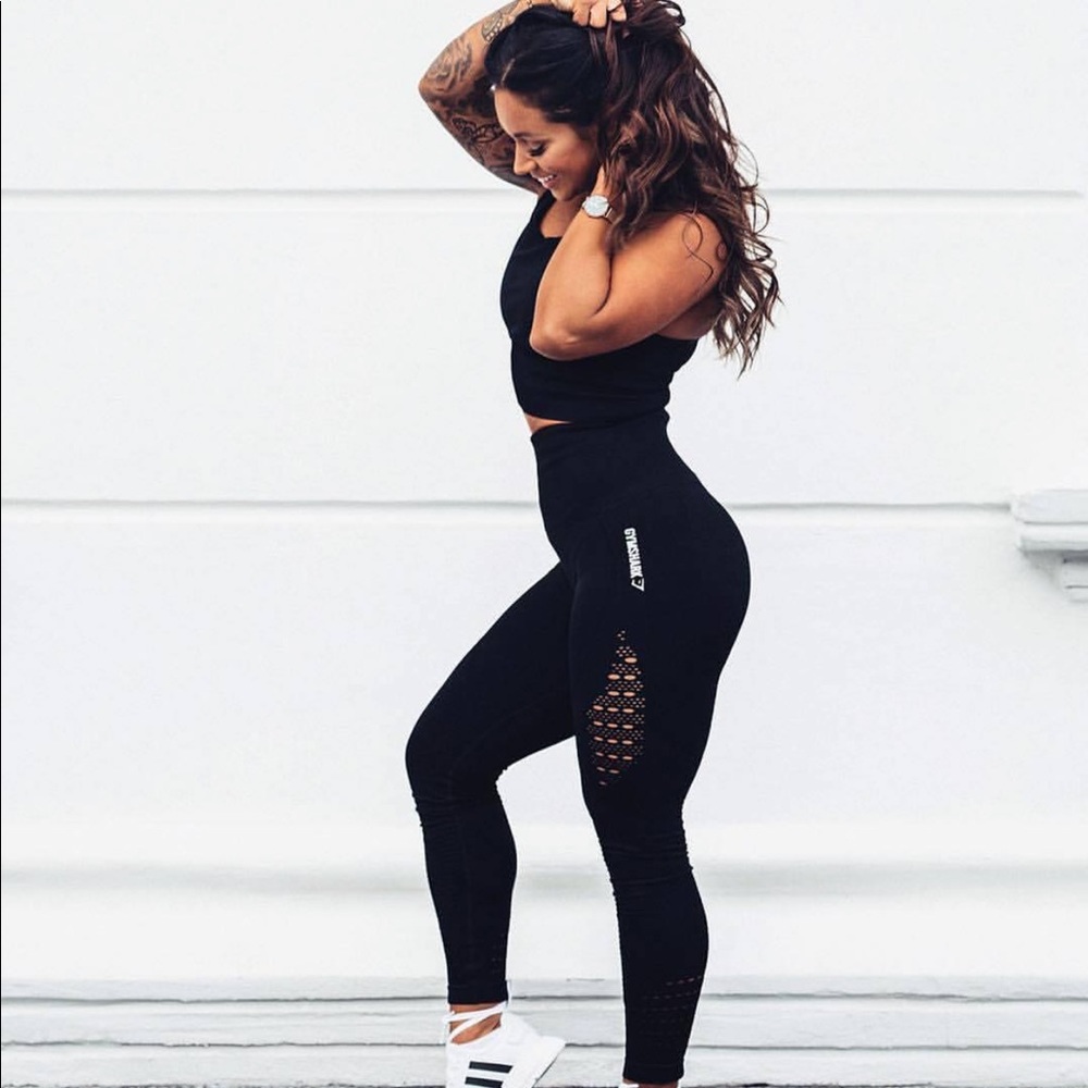 Gym shark energy seamless black long pants